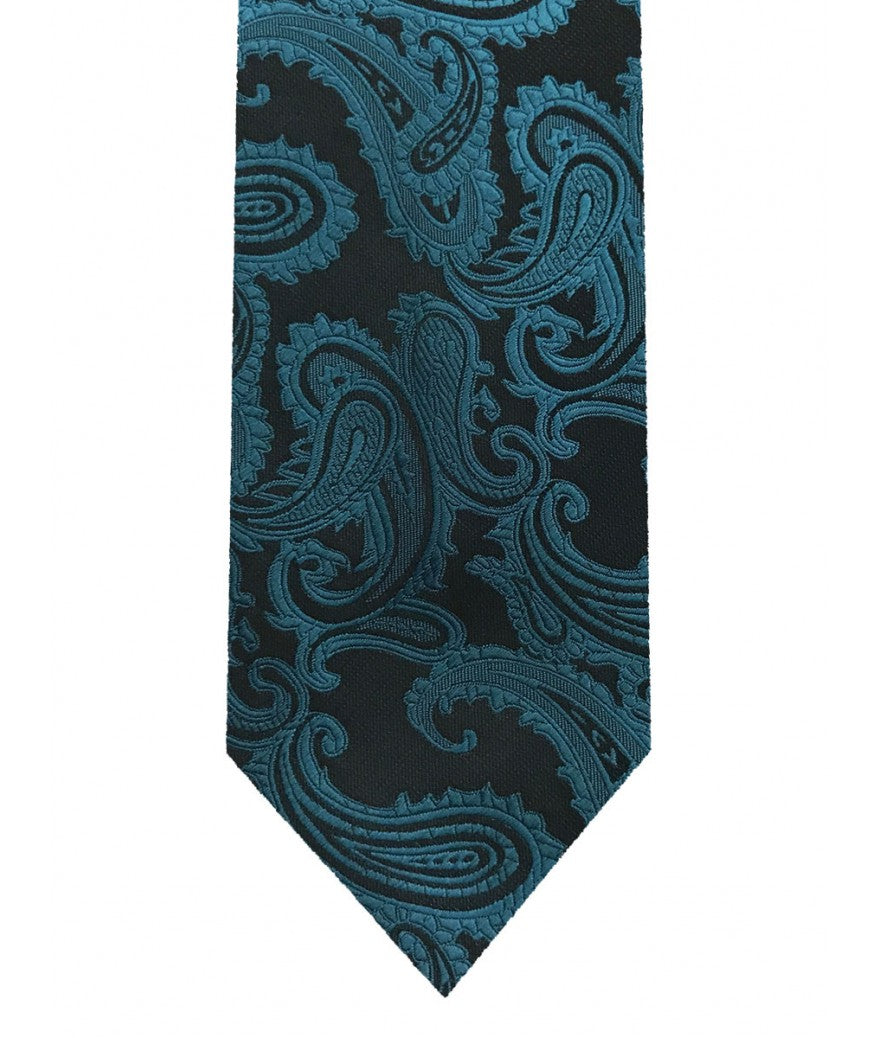 Paisley tie and pocket square set