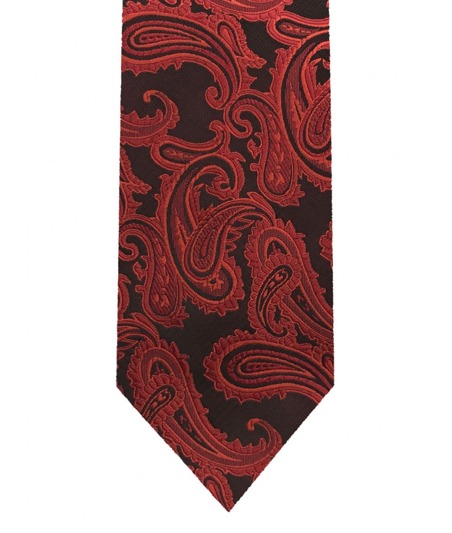 Paisley tie and pocket square set