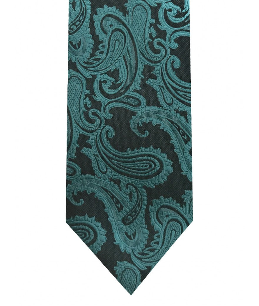 Paisley tie and pocket square set