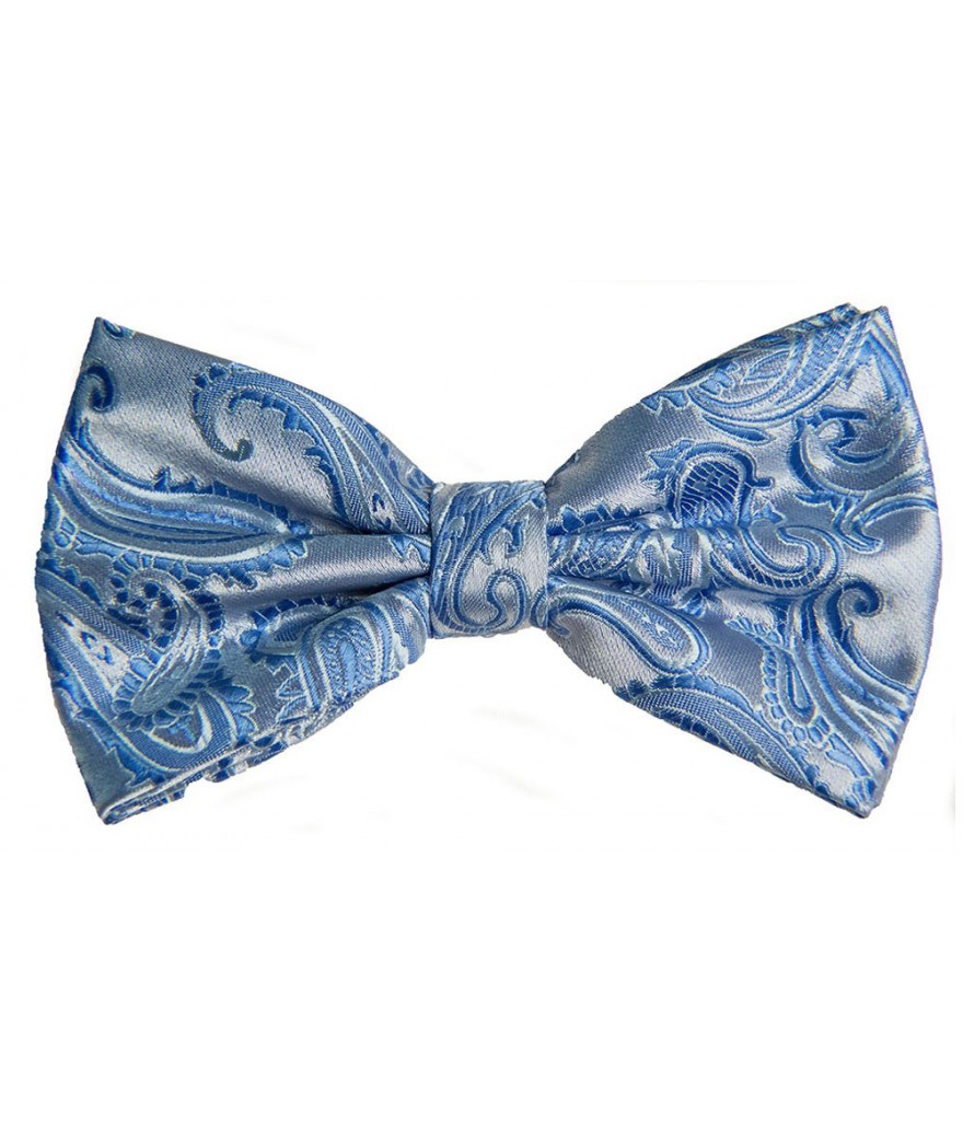 Paisley Print Pre-tied Bowties and Pocket Square Set