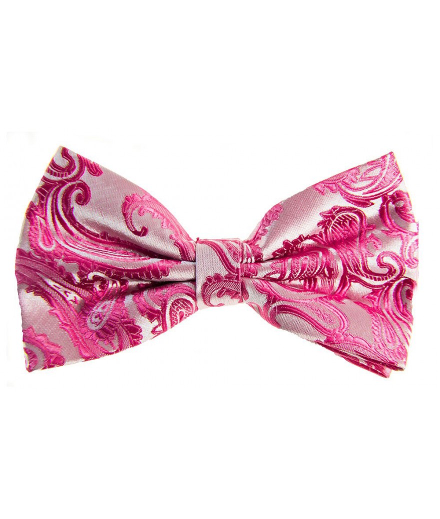 Paisley Print Pre-tied Bowties and Pocket Square Set