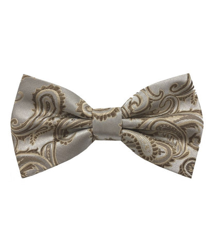 Paisley Print Pre-tied Bowties and Pocket Square Set