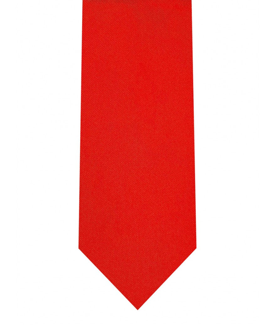 Tie and Pocket Square Set Bright Red