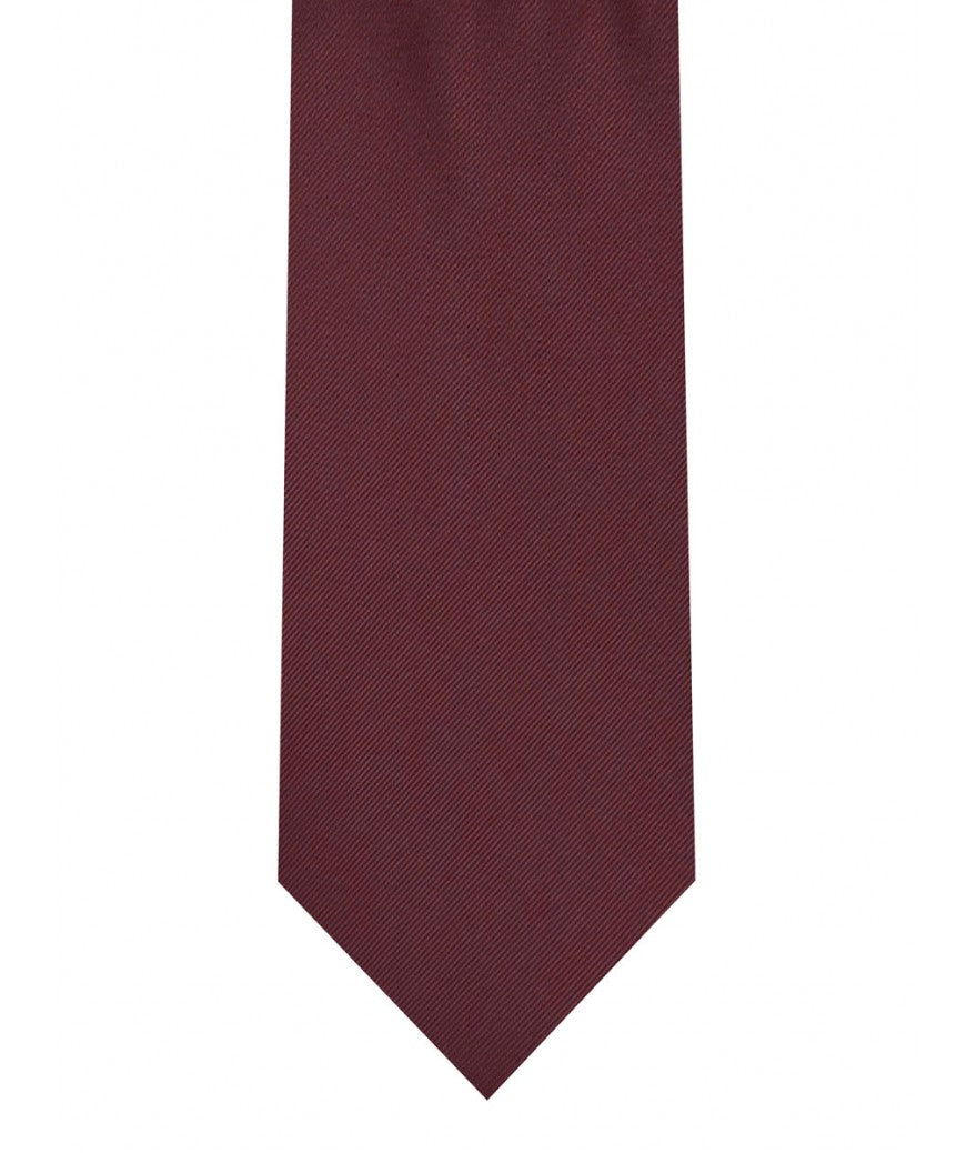 Tie and Pocket Square Set Burgundy