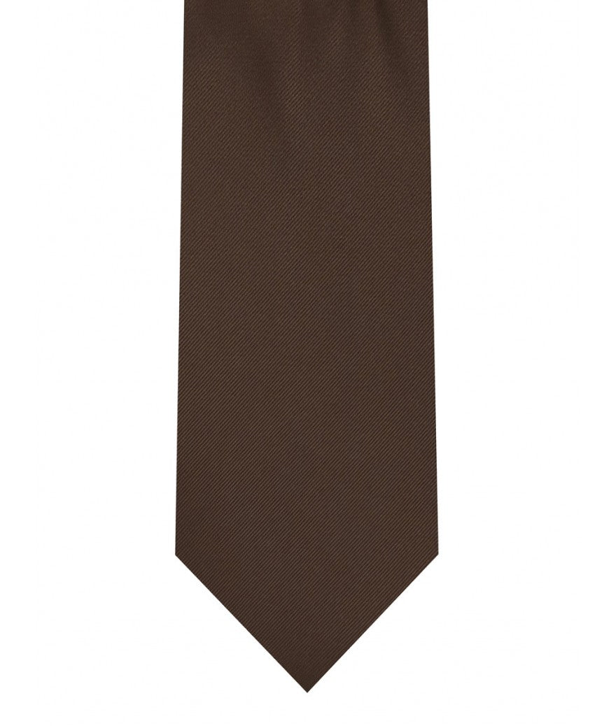 Tie and Pocket Square Set Chocolate Brown