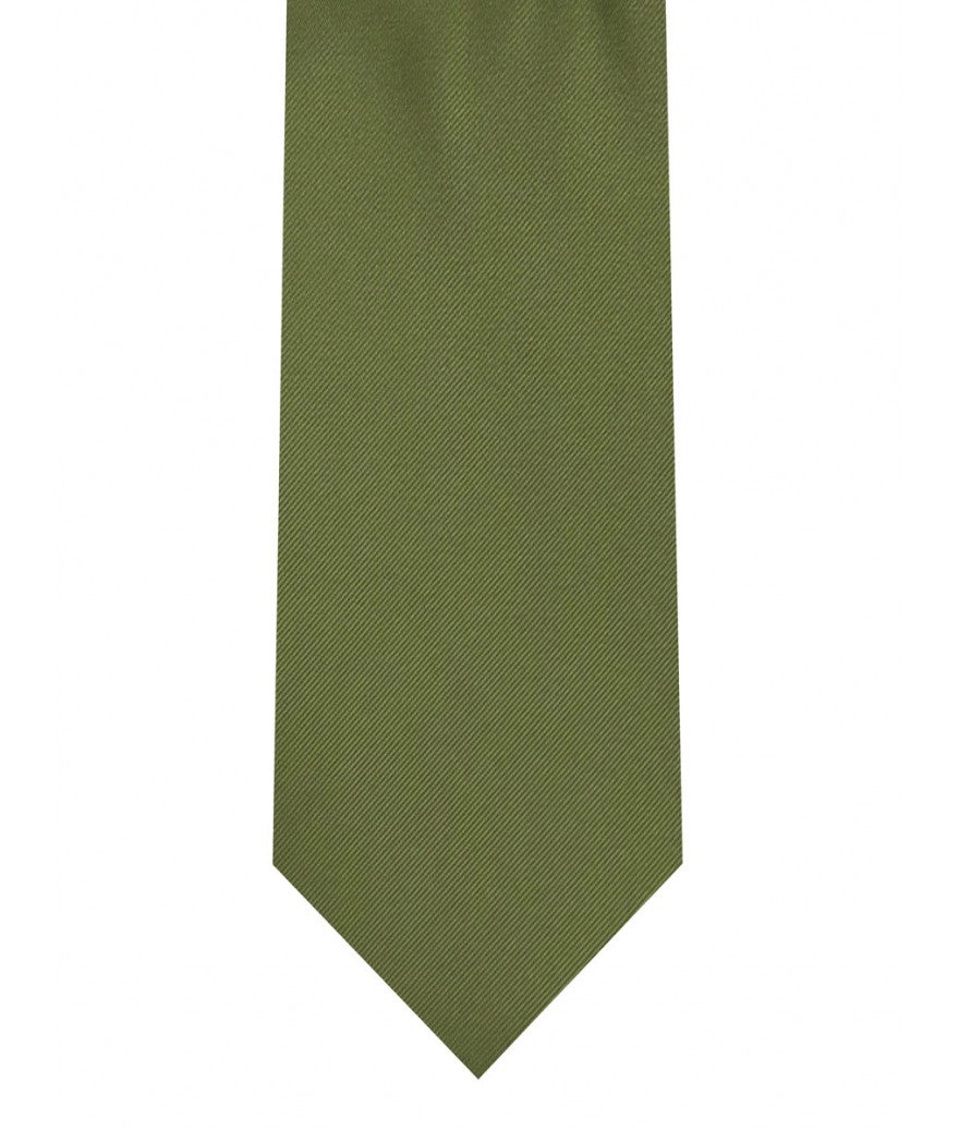 Tie and Pocket Square Set Dark Olive