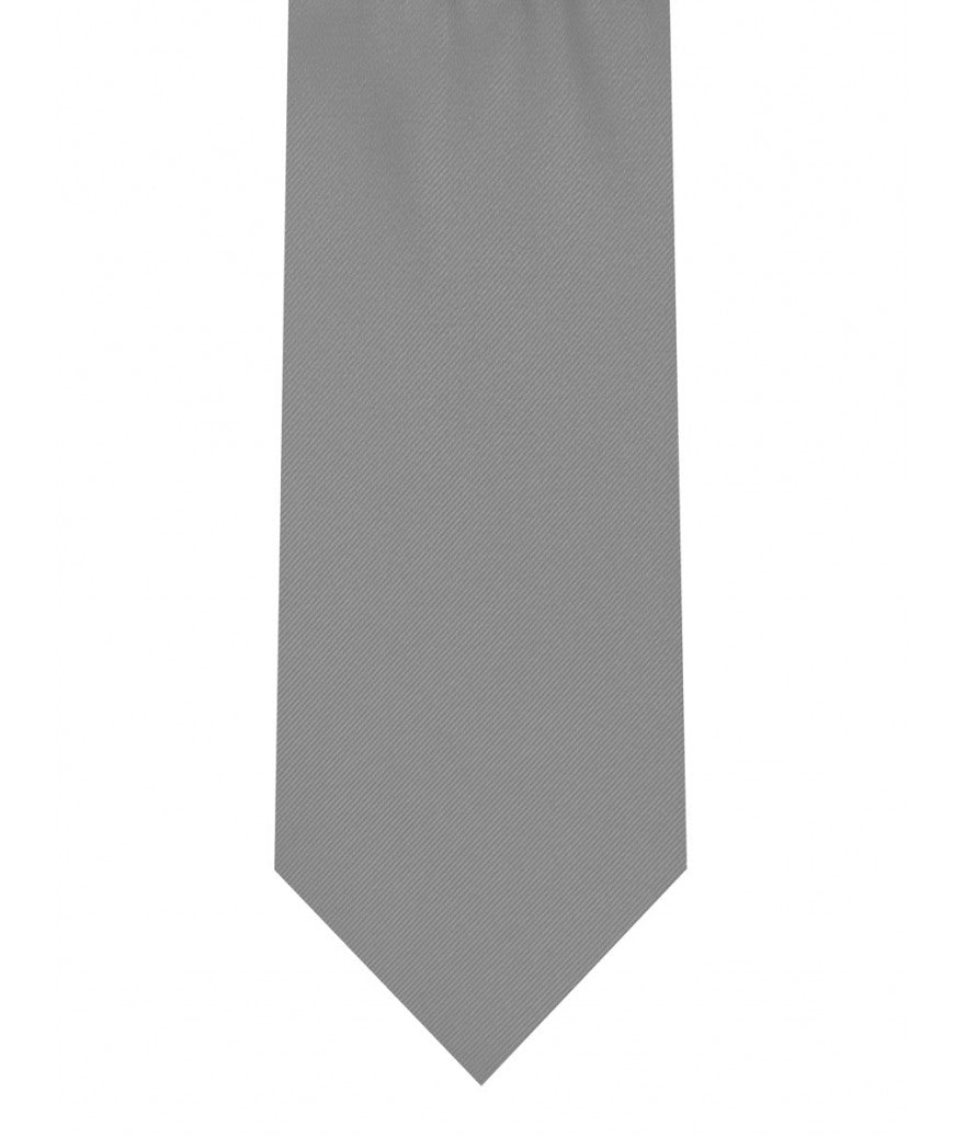 Tie and Pocket Square Set Dark Silver