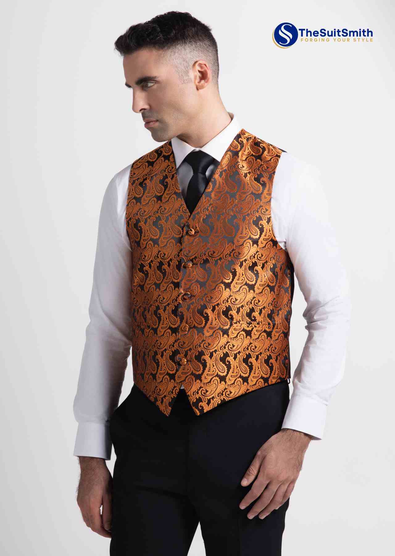 Men's Microfiber Paisley Vest
