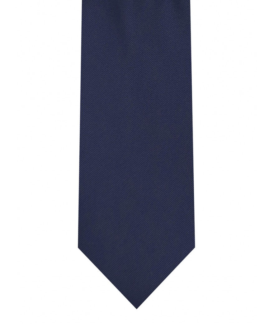 Tie and Pocket Square Set Navy Blue