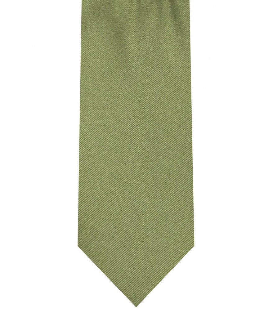 Tie and Pocket Square Set Olive Green