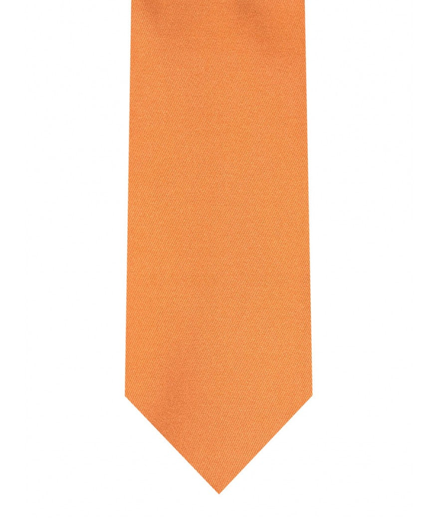 Tie and Pocket Square Set Salmon Orange