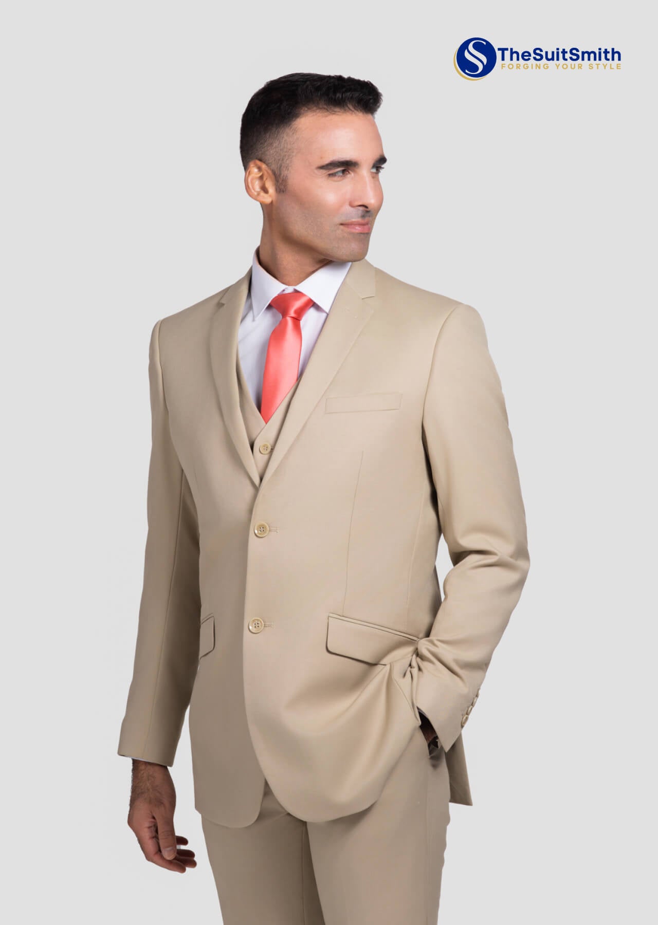 3 Piece Suit (Beige)