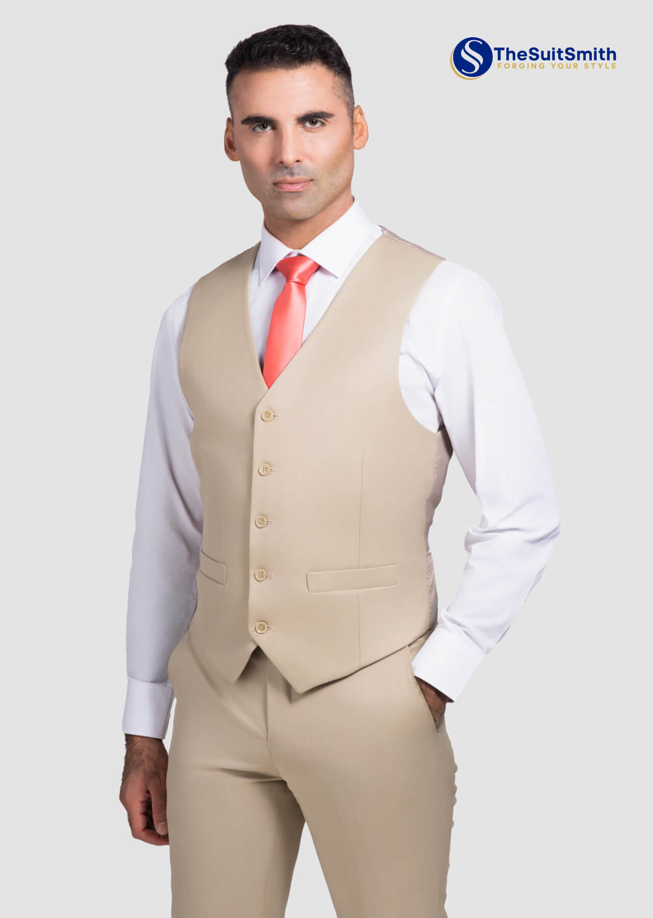 3 Piece Suit (Beige)