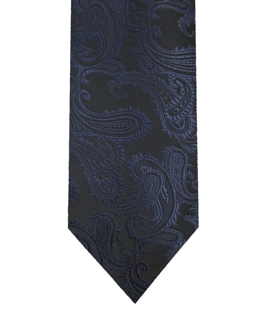 Paisley tie and pocket square set